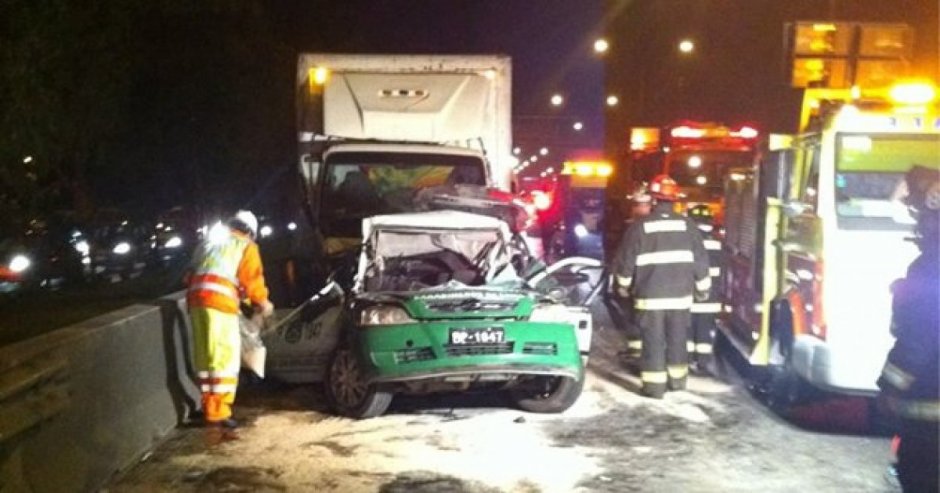 El grave accidente se registró durante una persecución (Foto: Pancho Moron en Twitter)