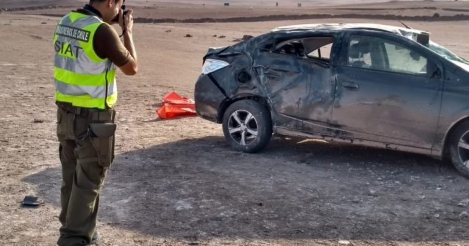 El auto era ocupado por integrantes de una familia (Foto: Radio Biobío)